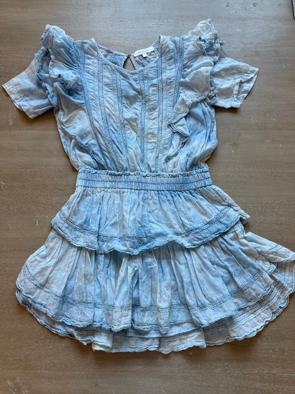 LoveShackFancy Blue and White Natasha Dress Size - P